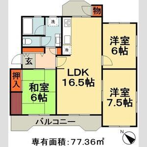 3LDK 間取り図