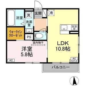 1LDK 間取り図