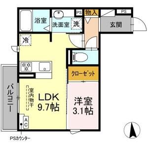 1LDK 間取り図