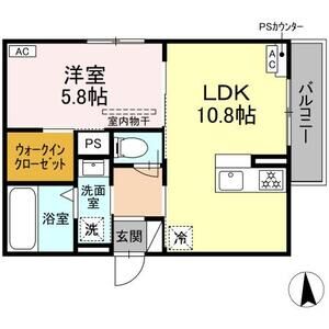 1LDK 間取り図