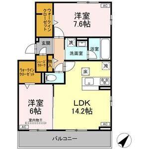 2LDK 間取り図