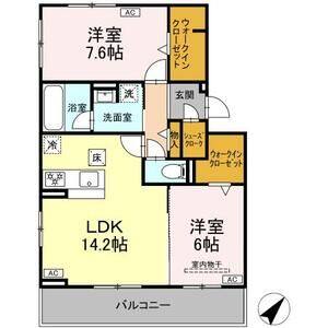 2LDK 間取り図