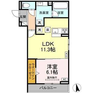 1LDK 間取り図