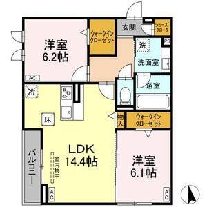2LDK 間取り図