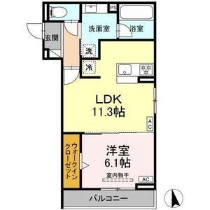 1LDK 間取り図