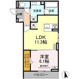 1LDK 間取り図