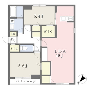 2LDK 間取り図