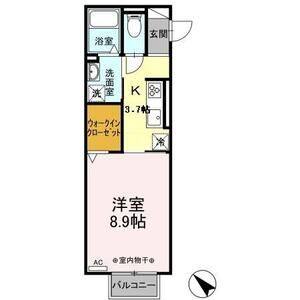 1K 間取り図