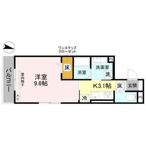 1K 間取り図