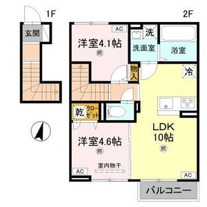 2LDK 間取り図