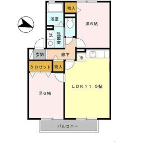 2LDK 間取り図