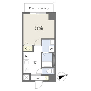 1K 間取り図