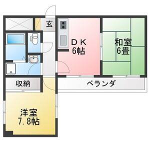 2DK 間取り図