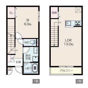 1LDK 間取り図