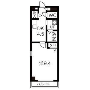 1DK 間取り図