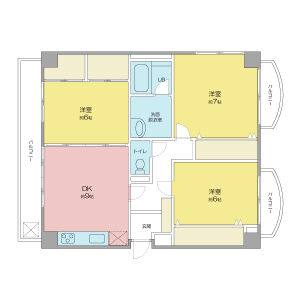 3DK 間取り図