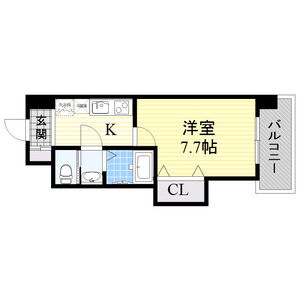 1K 間取り図