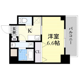 1K 間取り図