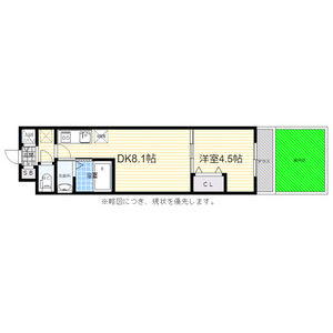 1DK 間取り図