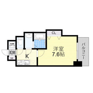 1K 間取り図