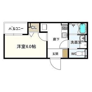 1K 間取り図