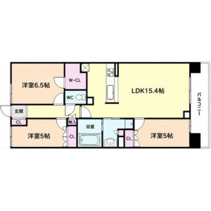 3LDK 間取り図