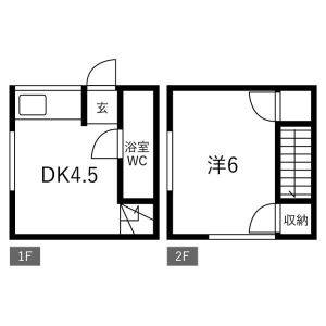 1DK 間取り図