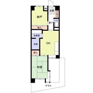1DK 間取り図