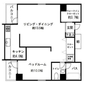 1LDK 間取り図