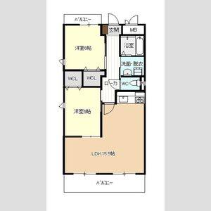 2LDK 間取り図