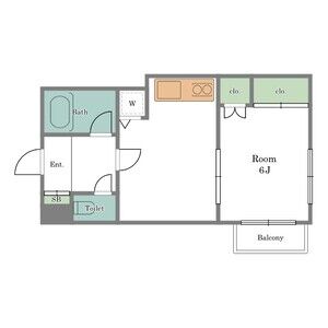 1DK 間取り図