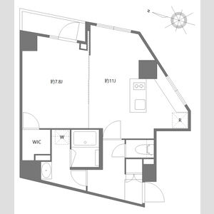 1LDK 間取り図