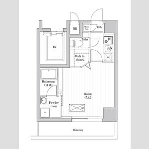 1K 間取り図