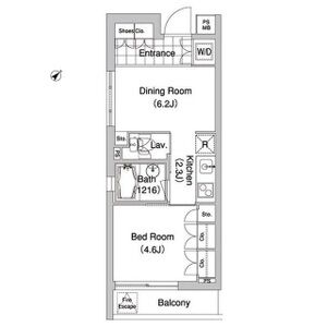 1DK 間取り図