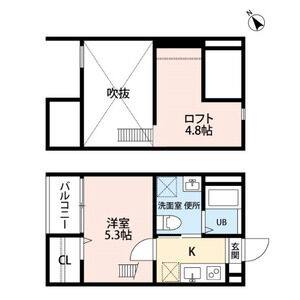 1K 間取り図