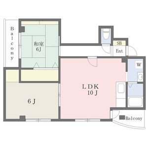 2LDK 間取り図