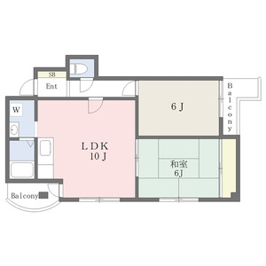 2LDK 間取り図