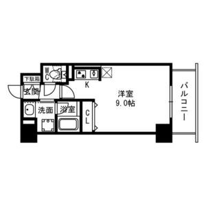1K 間取り図