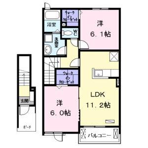2LDK 間取り図