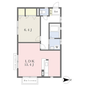 1LDK 間取り図