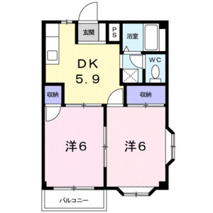 2DK 間取り図