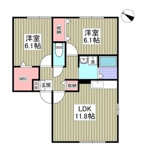 2LDK 間取り図