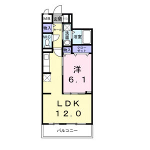 1LDK 間取り図