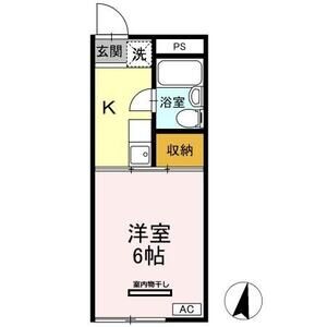 1K 間取り図