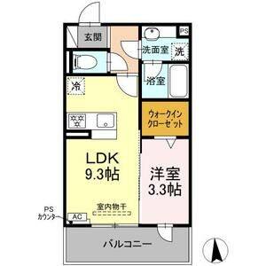 1LDK 間取り図