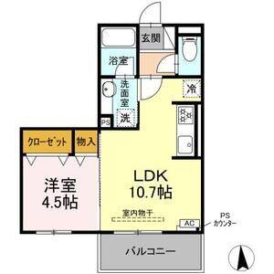 1LDK 間取り図