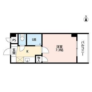 1K 間取り図