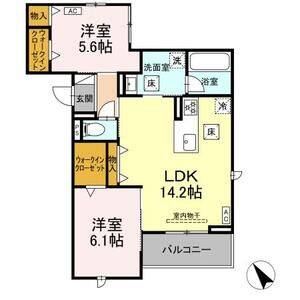 2LDK 間取り図