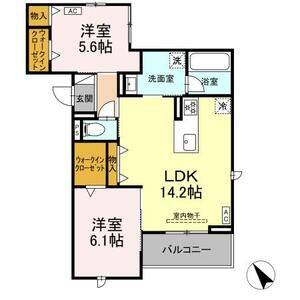 2LDK 間取り図