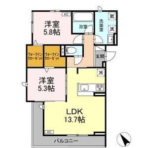 2LDK 間取り図